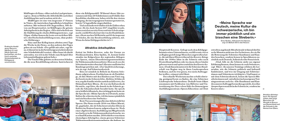 Offering Prospects Against Emigration Three success story of SPEEEX in enhancing Swiss development cooperation in the Western Balkans